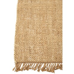Tapis rectangulaire tricot en textile naturel 243x162x2 cm
