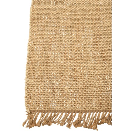 Alfombra rectangular de punto en textil natural 243x162x2 cm