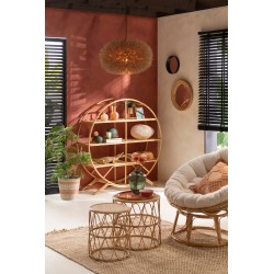 Tapis rectangulaire tricot en textile naturel 243x162x2 cm