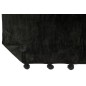 Manta com pompons em poliéster preto 170 x 130 cm