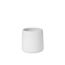 Vaso di fiori in ceramica bianca 23x23x21,5 cm