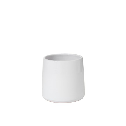 Vaso di fiori in ceramica bianca 23x23x21,5 cm