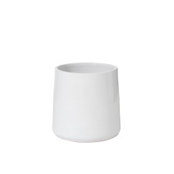 Vaso di fiori in ceramica bianca 26x26x25 cm