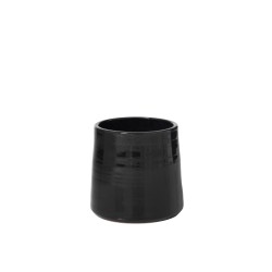 Cache-pot en céramique noir 23x23x21.5 cm