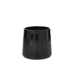 Cache-pot en céramique noir 28x28x26 cm
