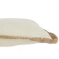 Cojín cuadrado con borde tejido beige de 49x49cm - Cojín para exteriores