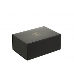 Caja de regalo de papel negro de 28x20x12cm