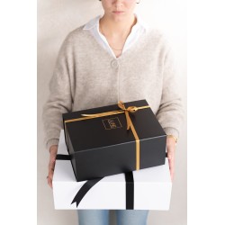 Coffret cadeau en Papier Noir 28x20x12cm