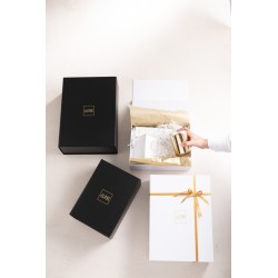 Coffret cadeau en Papier Noir 28x20x12cm