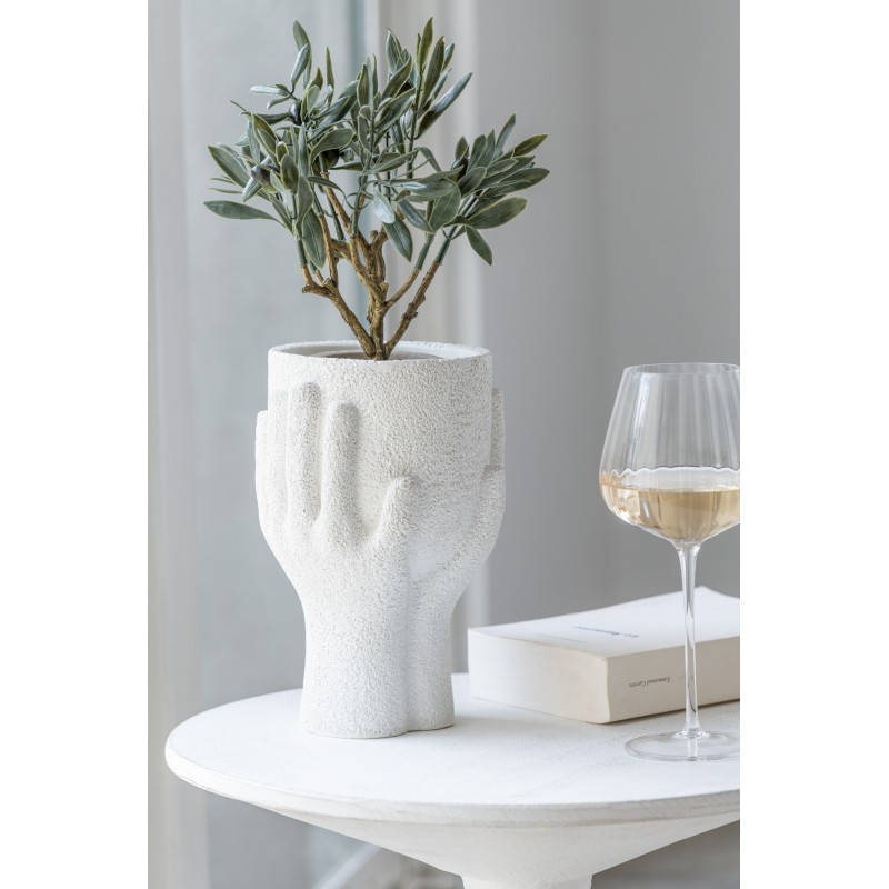 Vaso de vino con líneas de vidrio transparente H23cm
