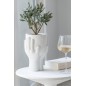 Vaso de vino con líneas de vidrio transparente H23cm