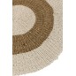Tapis naturel rond zostère en bois blanc 120x120x1 cm