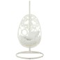 Silla colgante de aluminio blanco 113x103x197 cm