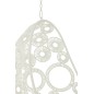 Silla colgante de aluminio blanco 113x103x197 cm