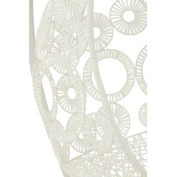 Silla colgante de aluminio blanco 113x103x197 cm