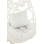 Silla colgante de aluminio blanco 113x103x197 cm