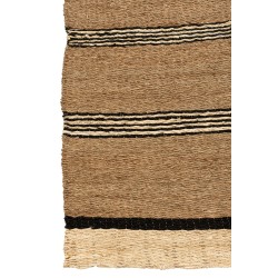 Tapete tejido de hoja de palma marrón 215x151x1 cm