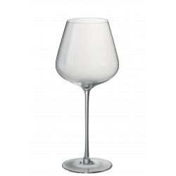Vaso de vino de cristal transparente de 28 cm de altura