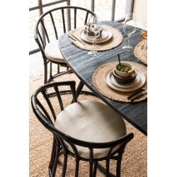 Assiette plate ronde en céramique crème D33cm