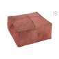 Pouf en Cuir Rouge 50x50x32cm Pouf en Cuir Rouge 50x50x32cm