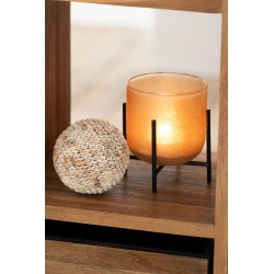 Boule de coquillage en Pierre blanc 8x8x8 cm
