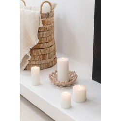 Vela cilíndrica de 48 horas de parafina blanca de 7x7x10 cm