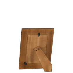 Marco rectangular con rombo para foto en resina negra de 16x22cm