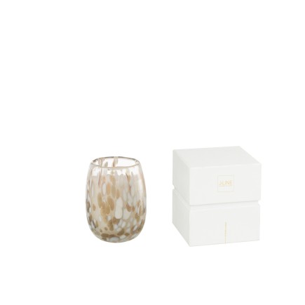Vela perfumada 90H en tarro de vidrio multicolor 10x10x13.75 cm