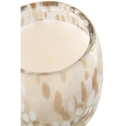 Vela perfumada 90H en tarro de vidrio multicolor 10x10x13.75 cm