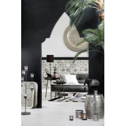 Set de 3 tables gigognes en métal gris 52x52x58 cm