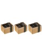 Lot de 3 mugs en céramique noire et or H10cm Lot de 3 mugs en céramique noire et or H10cm