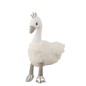 Décoration cygne en textile blanc 24x20x40 cm