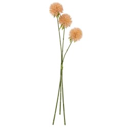 3 fleurs d’allium artificielle sur tige en plastique rose 62x16x6 cm