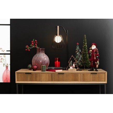 Console avec 3 tiroirs en bois naturel 120x41x78 cm
