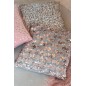 Coussin sequins en velours rose et gris 45x45cm Coussin sequins en velours rose et gris 45x45cm