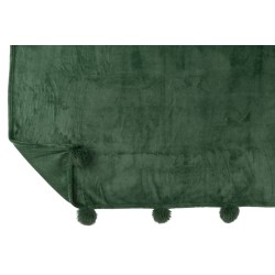 Plaid de tela verde 170x130x1 cm