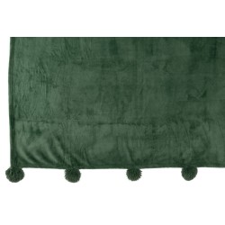 Plaid en textile vert 170x130x1 cm