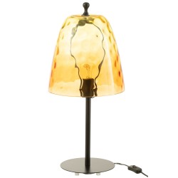 Lampe en verre jaune 58x28x28 cm