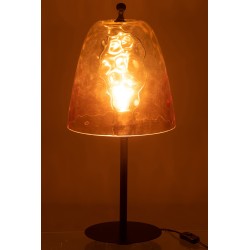 Lampe en verre jaune 58x28x28 cm