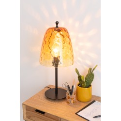 Lampe en verre jaune 58x28x28 cm