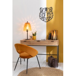 Lámpara de vidrio amarillo 58x28x28 cm