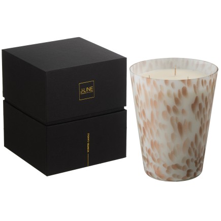 Vela perfumada noa neón night blanco/oro Alt. 19 cm