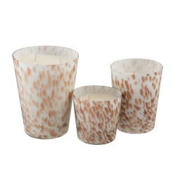 Vela perfumada noa neón night blanco/oro Alt. 19 cm