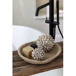Set de 3 plats tonds en Papier marron 40x40x7.5 cm