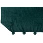 Plaid de pompones de poliéster verde oscuro de 173x126cm