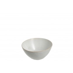 Bol de cerámica blanco de 14x14x7 cm