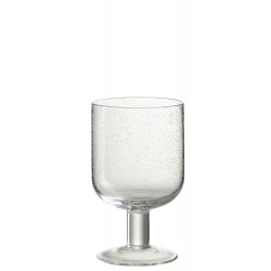 Vaso de vino de vidrio transparente 8x8x14 cm