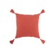 Cuscino quadrato all'uncinetto in cotone rosa 45x45cm Cuscino quadrato all'uncinetto in cotone rosa 45x45cm