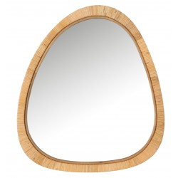 Miroir irrégulier en rotin naturel 60*66cm