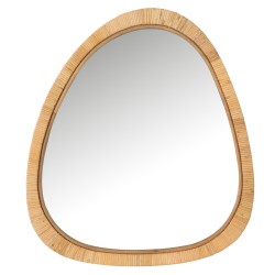 Espejo irregular de ratán natural 60*66cm